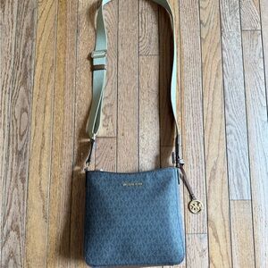 Michael Kors Tan and Brown Crossbody Bag